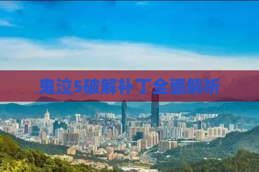 鬼泣5破解补丁全面解析