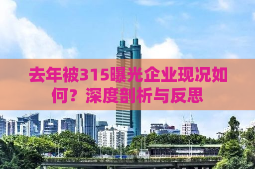 去年被315曝光企业现况如何？深度剖析与反思