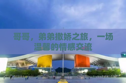 哥哥，弟弟撒娇之旅，一场温馨的情感交流