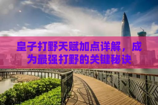 皇子打野天赋加点详解，成为最强打野的关键秘诀