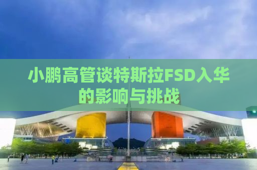 小鹏高管谈特斯拉FSD入华的影响与挑战