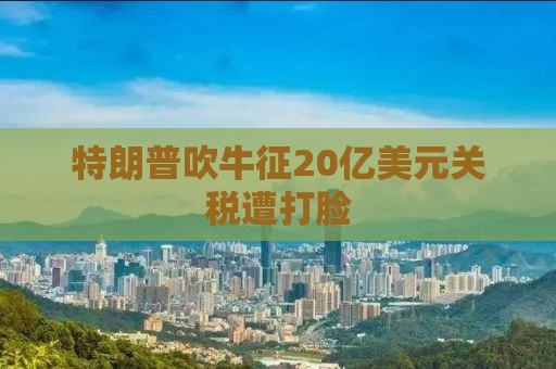 特朗普吹牛征20亿美元关税遭打脸