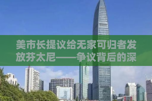 美市长提议给无家可归者发放芬太尼——争议背后的深思