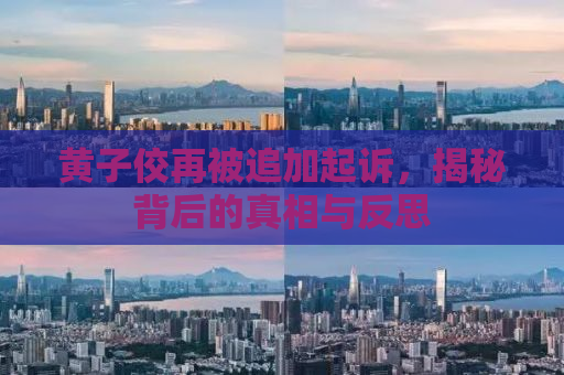 黄子佼再被追加起诉，揭秘背后的真相与反思
