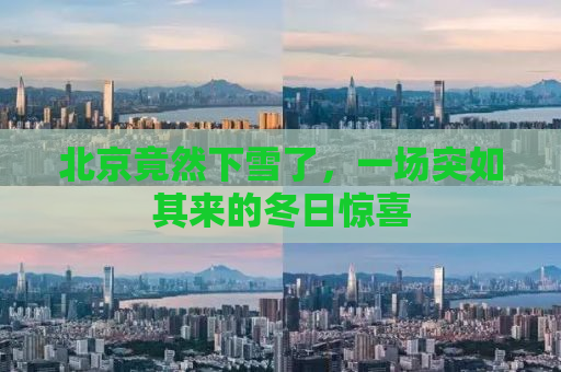 北京竟然下雪了，一场突如其来的冬日惊喜
