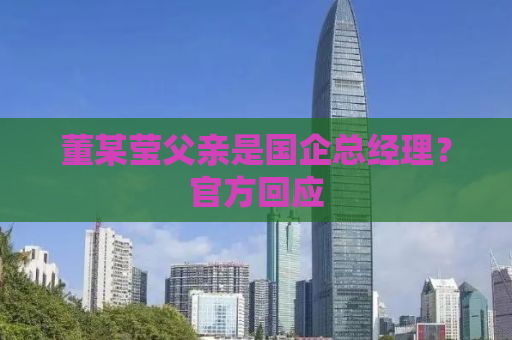 董某莹父亲是国企总经理？官方回应