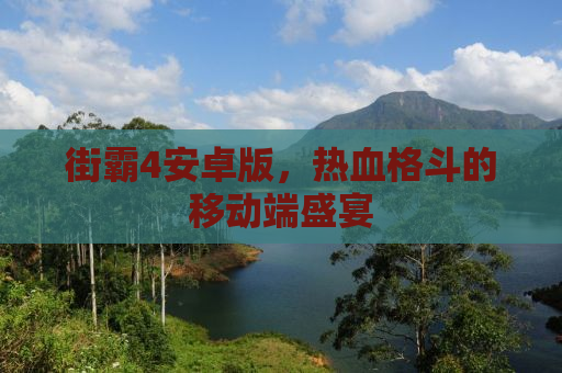 街霸4安卓版，热血格斗的移动端盛宴