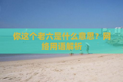 你这个老六是什么意思？网络用语解析