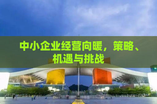 中小企业经营向暖，策略、机遇与挑战